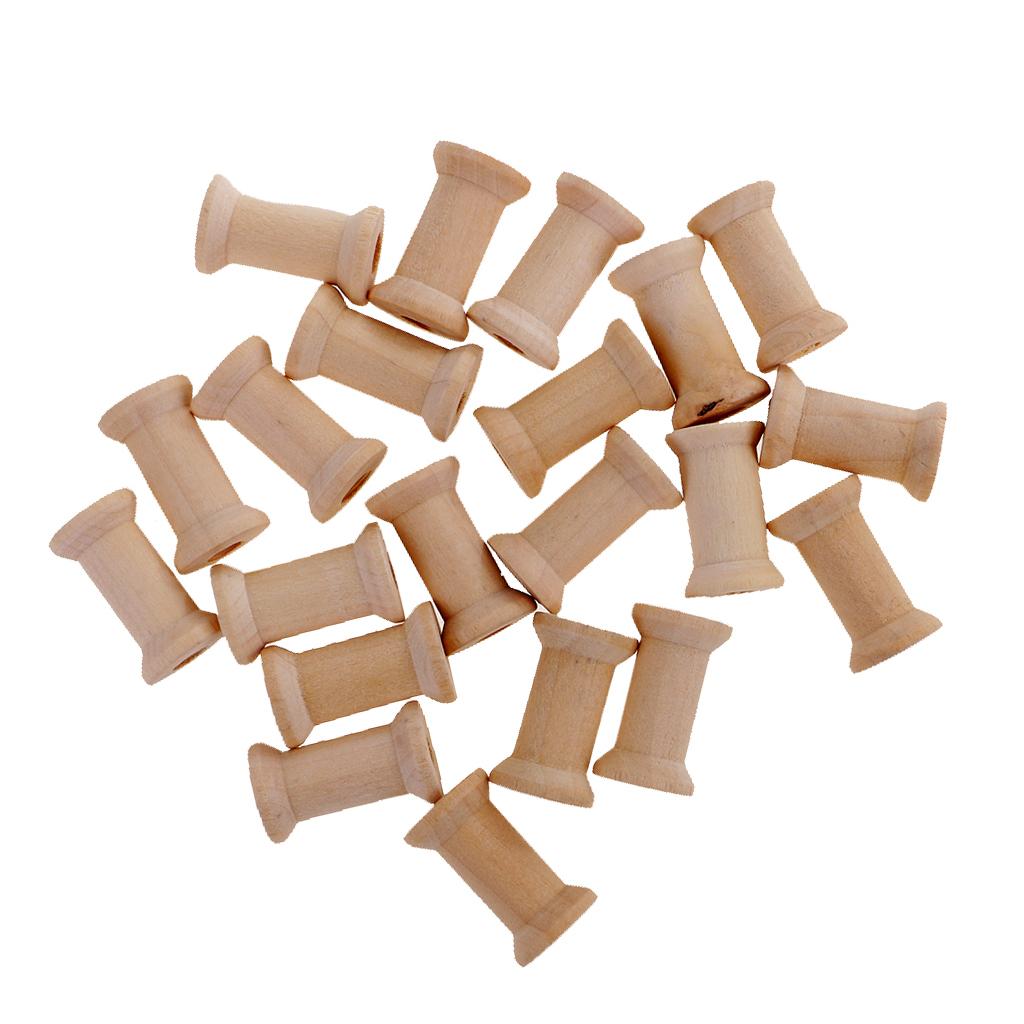 Wooden Empty Bobbin Set 20 Pie - đánh giá và giá Thread Bobbins Empty