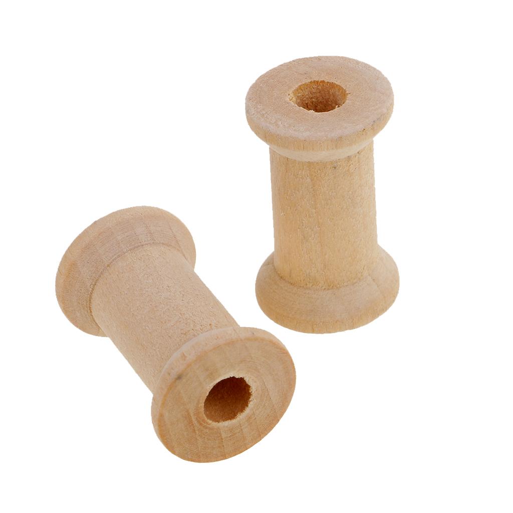 Wooden Empty Bobbin Set 20 Pie - đánh giá và giá Thread Bobbins Empty